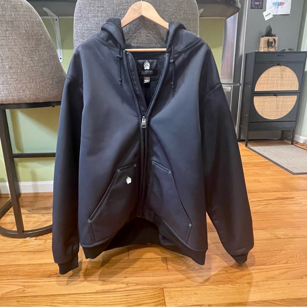 NWOT Alaskan Hardgear | Men’s Black all-weather lined hooded jacket 2XLT